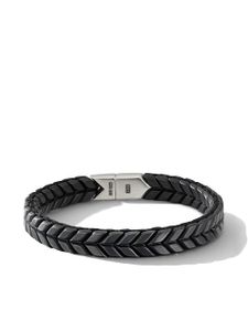 David Yurman bracelet en titane à chevrons (9 mm) - Noir