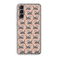 Zwarte poes: Samsung Galaxy S21 Transparant Hoesje