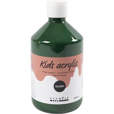 Creativ Company Acrylverf glossy, donkergroen, 500 ml/ 1 fles