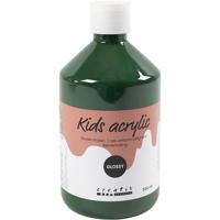 Creativ Company Acrylverf glossy, donkergroen, 500 ml/ 1 fles