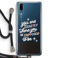 Right Place: Huawei P20 Transparant Hoesje met koord Right Place: Huawei P20 Transparant Hoesje met koord