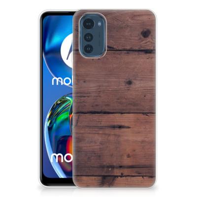Motorola Moto E32/E32s | Bumper Hoesje | Old Wood