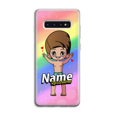 Chibi Maker man: Samsung Galaxy S10 4G Transparant Hoesje