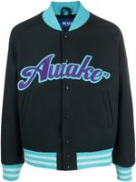 Awake NY veste bomber à logo imprimé - Bleu