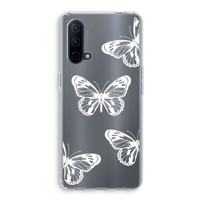 White butterfly: OnePlus Nord CE 5G Transparant Hoesje