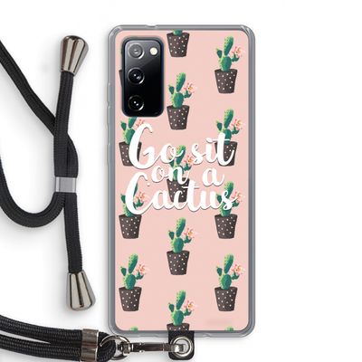 Cactus quote: Samsung Galaxy S20 FE / S20 FE 5G Transparant Hoesje met koord