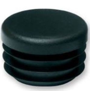 Insteekdop rond zwart 28x1.0x2.0mm