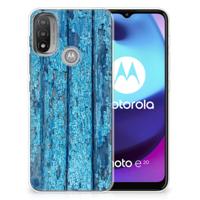 Motorola Moto E20 | E40 | Bumper Hoesje | Wood Blue