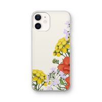 Wilde bloemen: iPhone 12 Transparant Hoesje