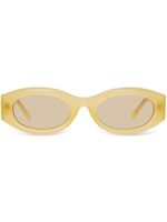 Linda Farrow x The Attico lunettes de soleil Berta à monture ovale - Jaune - thumbnail