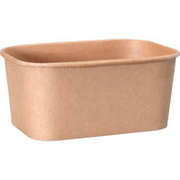 Depa Bak | Karton + PP | 1000ml | maaltijdcontainer | 117x76mm | bruin | 300 stuks