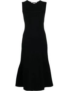 Stella McCartney robe évasée sans manches à encolure carrée - Noir