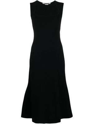 Stella McCartney robe évasée sans manches à encolure carrée - Noir