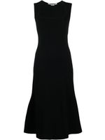 Stella McCartney robe évasée sans manches à encolure carrée - Noir