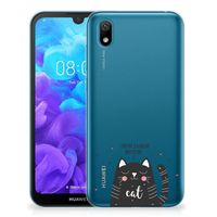 Huawei Y5 (2019) Telefoonhoesje met Naam Cat Good Day - thumbnail