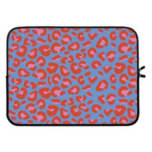 Leopard blue: Laptop sleeve 15 inch