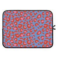 Leopard blue: Laptop sleeve 15 inch