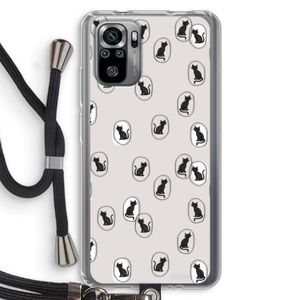 Miauw: Xiaomi Redmi Note 10S Transparant Hoesje met koord