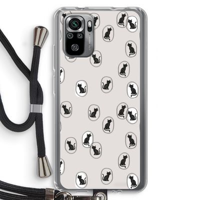 Miauw: Xiaomi Redmi Note 10S Transparant Hoesje met koord
