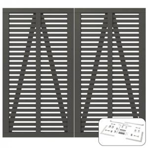 Ombergrijs Houten Dubbele Tuindeur Harmoni 200 x 180 CM