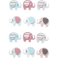 Creativ Company 3d stickers, olifanten, h: 25 mm, b: 31 mm, dikte 7 mm, 12 stuk/ 1 doos