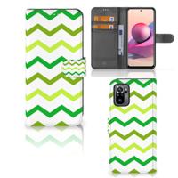 Xiaomi Redmi Note 10S | 10 4G | Poco M5s | Telefoon Hoesje | Zigzag Groen