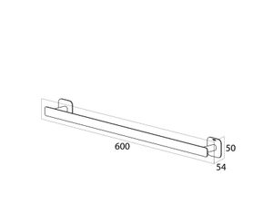 Handdoekrek Tiger Colar 60x5x5.4 cm RVS Gepolijst