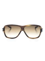 Saint Laurent Eyewear lunettes de soleil Carolyn à monture oversize - Marron - thumbnail