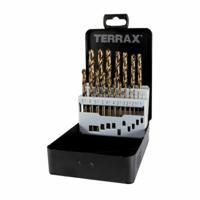 Borenset TERRAX Doosje DIN 338 25 Onderdelen 19 Onderdelen