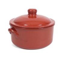 Ovenschaal/stoofpot - Oviedo - aardewerk - 25 cm - met deksel - bruin