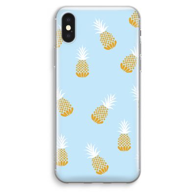 Ananasjes: iPhone XS Max Transparant Hoesje