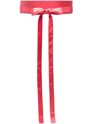 Gianluca Capannolo ceinture en cuir à fermeture nouée - Rose
