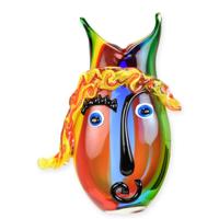 A MURANO STYLE ABSTRACT GLASS VASE