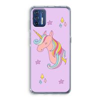 Roze eenhoorn: Motorola Moto G9 Plus Transparant Hoesje Roze eenhoorn: Motorola Moto G9 Plus Transparant Hoesje