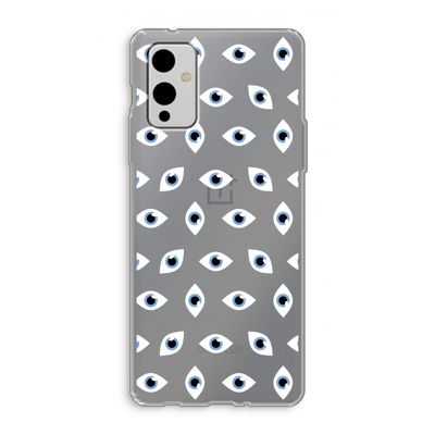 Eyes pattern: OnePlus 9 Transparant Hoesje