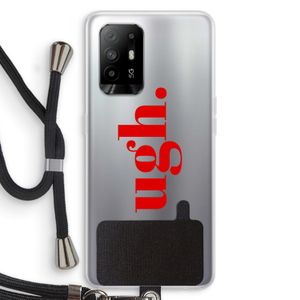 Ugh: Oppo A95 5G Transparant Hoesje met koord