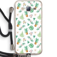 Ananas bladeren: Samsung Galaxy J3 (2016) Transparant Hoesje met koord