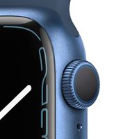 Apple Watch 7 WiFi MKN13FD/A - Aluminium, Abyss Blue Sportband, 41 mm - Blauw - thumbnail