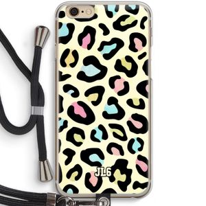 Leopard pattern: iPhone 6 / 6S Transparant Hoesje met koord