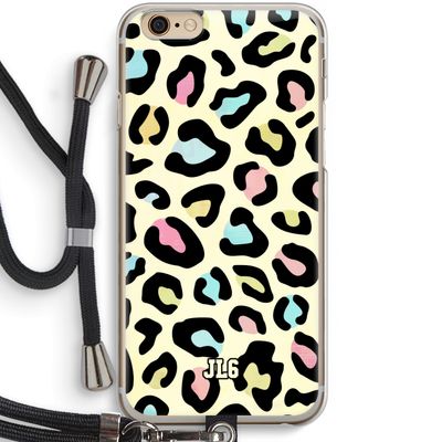 Leopard pattern: iPhone 6 / 6S Transparant Hoesje met koord