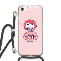 Hartje: iPhone 8 Transparant Hoesje met koord