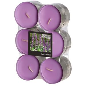 Geur theelichtjes/waxinelichtjes - Maxi - 12x - lavendel aroma - 8 branduren