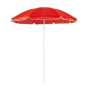 Voordelige strandparasol rood 150 cm diameter   -