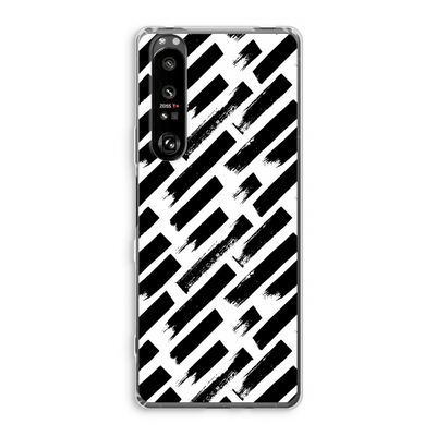 Zwarte vegen: Sony Xperia 1 III Transparant Hoesje