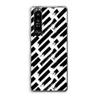 Zwarte vegen: Sony Xperia 1 III Transparant Hoesje