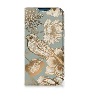 Smart Cover voor iPhone 14 Pro Vintage Bird Flowers