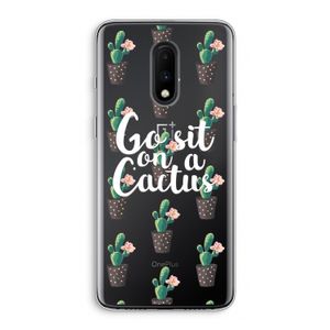 Cactus quote: OnePlus 7 Transparant Hoesje