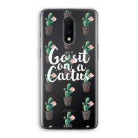 Cactus quote: OnePlus 7 Transparant Hoesje