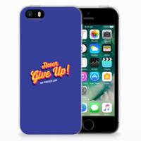 Apple iPhone SE | 5S | Siliconen hoesje | met naam Never Give Up