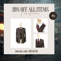 Maatpak Voor Heren | 3-delig Pak | Bruin | Kamgaren Wol | Lichtgewicht & Ademend | Peaky Blinders